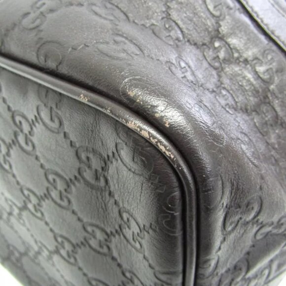 Gucci Guccissima Women's Leather Handbag Dark Brown 592-020125 - Picture 3 of 10